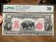 1901 $10 Legal Tender Bison Note PMG 30 Very Fine FR122 Cherry Red Color