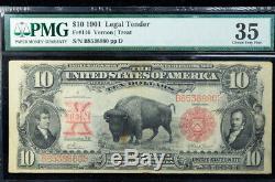 1901 $10 Legal Tender Bison Note PMG 35 FR# 116 Vernon/Treat