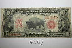 1901 $10 Legal Tender Currency Bison that Grades Fine (JENA-268)