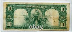 1901 $10 Legal Tender Note 10 Dollar Bill Bison