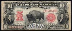 1901 $10 Legal Tender Note BISON Fr 122 E44450039