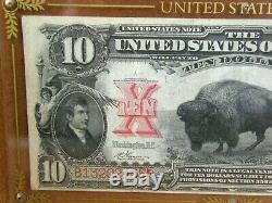 1901 $10 Legal Tender Note USN Buffalo or Bison Note Ten Dollar Bill Currency