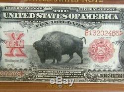 1901 $10 Legal Tender Note USN Buffalo or Bison Note Ten Dollar Bill Currency