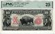 1901 $10 Legal Tender Red Seal Bison Fr. 114 Lyons / Roberts Pmg Very Fine 25