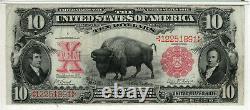 1901 $10 Legal Tender Red Seal Bison Fr. 114 Lyons / Roberts Pmg Very Fine 25