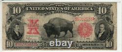 1901 $10 Legal Tender Red Seal Bison Fr. 122 Speelman / White Pmg Very Fine 20