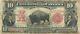 1901 $10 Legal Tender The Bison Buffalo Note Fr. 115 Nice Collector Grade