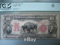 1901 $10 Ten Dollar Bill Note Currency Cash Legal Tender PCGS Fine 15 Bison