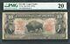 1901 $10 Ten Dollar Bison Legal Tender United States Note Fr#122 PMG VF 20