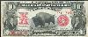 1901 $10 Ten Dollar Buffalo Bison United States Note Fr#116