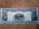 1901 $10 Ten Dollar Large-size Banknote (nickname Of Bison), Vf+/vf++, A Gift Set