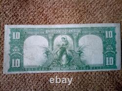 1901 $10 Ten Dollar Large-size Banknote (nickname Of Bison), Vf+/vf++, A Gift Set