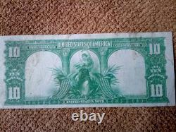1901 $10 Ten Dollar Large-size Banknote (nickname Of Bison), Vf+/vf++, A Gift Set