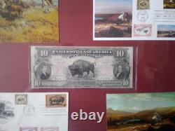 1901 $10 Ten Dollar Large-size Banknote (nickname Of Bison), Vf+/vf++, A Gift Set