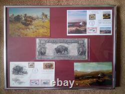 1901 $10 Ten Dollar Large-size Banknote (nickname Of Bison), Vf+/vf++, A Gift Set