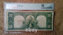 1901 $10 Ten Dollar Large-size Note (nickname Bison Note), Cf, Pmg 15, Red Sea L 1901 $10 Ten Dollar Large-size Note (nickname Bison Note), Cf, Pmg 15, Red Sea L