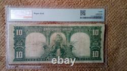 1901 $10 Ten Dollar Large-size Note (nickname Bison Note), Cf, Pmg 15, Red Sea L