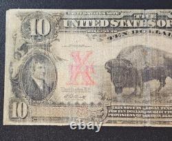 1901 $10 Ten Dollars BISON Legal Tender Note