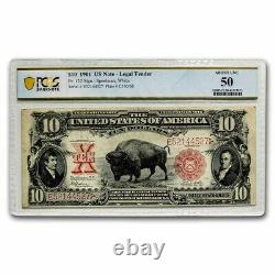 1901 $10 U. S. Note Lewis & Clark/Bison AU-50 PCGS (Fr#122) SKU#243266