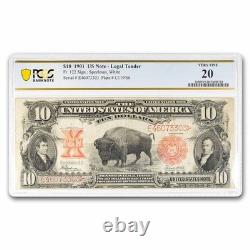 1901 $10 U. S. Note Lewis & Clark/Bison VF-20 PCGS (Fr#122)
