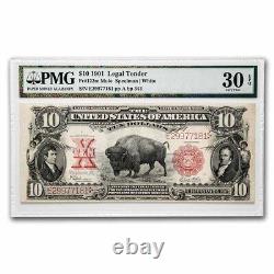 1901 $10 U. S. Note Lewis & Clark/Bison VF-30 EPG PMG(Fr#122M)Mule