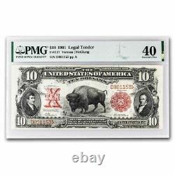1901 $10 U. S. Note Lewis & Clark/Bison XF-40 PMG (Fr#117) SKU#241135
