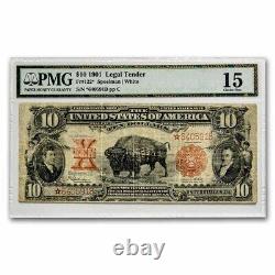 1901 $10 US Note Lewis-Clark/Bison Ch F-15 PMG (Fr#122) Star SKU#243268