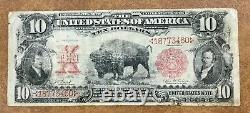 1901 $10 legal tender Bison note genuine