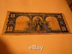 1901 Bison $10 USA Banknote Parker/ Burke VG/FINE