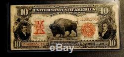 1901 Large Size Note -Bison Bill $10.00 EF Condition