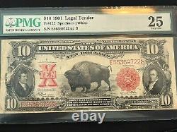 1901 PMG VF25 $10 BLACK BISON LEGAL TENDER Fr#122 LEWIS & CLARK LARGE US NOTE