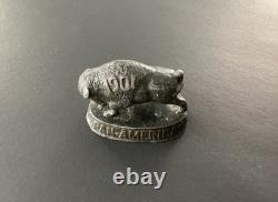 1901 Pan American Exposition Buffalo NY Bison Paperweight Cast Iron Free Ship