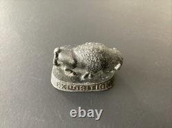 1901 Pan American Exposition Buffalo NY Bison Paperweight Cast Iron Free Ship