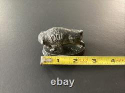 1901 Pan American Exposition Buffalo NY Bison Paperweight Cast Iron Free Ship