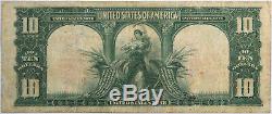 1901 Ten Dollar Legal Tender Bison Note US Currency $10 Original Circulated