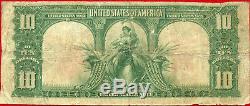 1901 UNITED STATES LEGAL TENDER $10 Fr122 Fine Note Bison