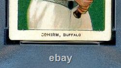 1909-11 T206 George Schirm Buffalo PSA 2.5 CCHIRM Caption Print Error
