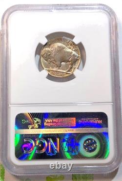 1913 Buffalo Nickel NGC MS 63 Darker Blue with Pastels Very Pleasing
