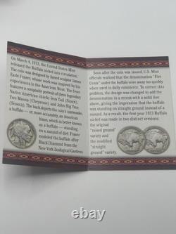 1913 First Year Buffalo Nickel Type Set PCS Authenticated Uncirculated Box