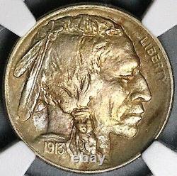 1913-S NGC MS 62 Type 1 Buffalo Nickel 5 Cents United States Coin (24103002C)