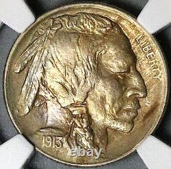 1913-S NGC MS 62 Type 1 Buffalo Nickel 5 Cents United States Coin (24103002C)