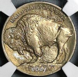 1913-S NGC MS 62 Type 1 Buffalo Nickel 5 Cents United States Coin (24103002C)