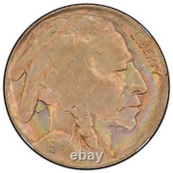 1914 5C Buffalo Nickel NGC AU58 Lovely Rainbow Toning