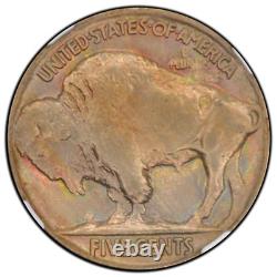 1914 5C Buffalo Nickel NGC AU58 Lovely Rainbow Toning