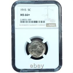 1915 Buffalo Nickel MS66+ NGC Premium Gem Early Buffalo