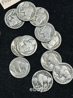 1915 D Denver 5 Cents Buffalo Bison Indian Nickel Lot Of 52 Coins