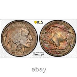 1916 5C Buffalo Nickel PCGS MS64 Lovely Rainbow Toning