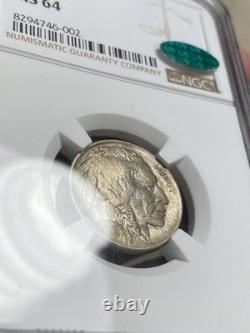 1916 NGC MS64 Buffalo Nickel 5c CAC Approved Really Sharp Coin Nice Original
