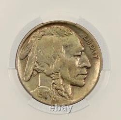 1917-D Buffalo Nickel CAC graded AU50 Rare Key Date