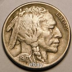 1917 S Buffalo Nickel VF-EF Near Full Horn -Not Cleaned- Actual Coin Pictured